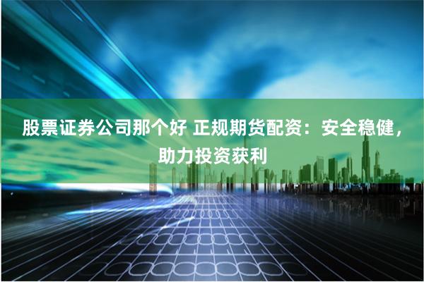 股票证券公司那个好 正规期货配资：安全稳健，助力投资获利